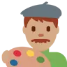 Man Artist: Medium Skin Tone Emoji 👨🏽‍🎨 image - Twitter / X (Twemoji) style