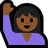 Person Raising Hand: Medium-Dark Skin Tone