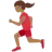Woman Running: Medium-Dark Skin Tone