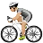 Person Biking: Medium-Light Skin Tone