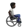 Person In Manual Wheelchair Facing Right: Dark Skin Tone Emoji 🧑🏿‍🦽‍➡️ image - Apple style