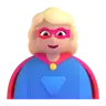 Woman Superhero: Medium-Light Skin Tone Emoji 🦸🏼‍♀️ image - Microsoft 3D Fluent style