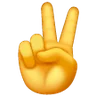 Victory Hand Emoji ✌ image - Samsung style