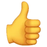 Signe du pouce vers le haut Emoji 👍 image - Huawei Harmony OS style