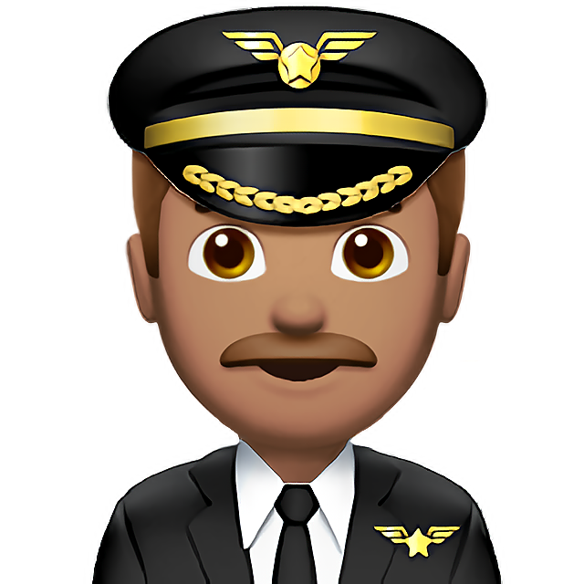 Man Pilot: Medium Skin Tone