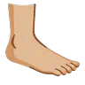 Foot: Medium-Light Skin Tone Emoji 🦶🏼 image - Google Noto Color Animated style