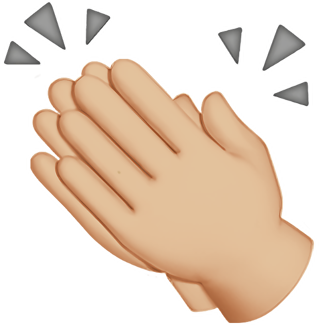Clapping Hands: Medium-Light Skin Tone