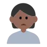 Person Frowning: Medium-Dark Skin Tone Emoji 🙍🏾 image - Tossface style