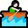 Person Rowing Boat: Light Skin Tone Emoji 🚣🏻 image - Microsoft Windows 10 Segoe UI Emoji style