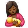 Breast-Feeding: Medium-Dark Skin Tone Emoji 🤱🏾 image - Huawei Harmony OS style