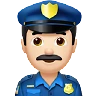 Man Police Officer: Light Skin Tone Emoji 👮🏻‍♂️ image - Apple style