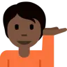 Person Tipping Hand: Dark Skin Tone Emoji 💁🏿 image - Twitter / X (Twemoji) style