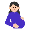 Pregnant Woman: Light Skin Tone Emoji 🤰🏻 image - Tossface style