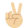Victory Hand: Medium-Light Skin Tone Emoji ✌🏼 image - Twitter / X (Twemoji) style