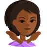 Person Gesturing No: Medium-Dark Skin Tone Emoji 🙅🏾 image - Facebook Messenger (2016) style