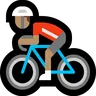 Person Biking: Medium Skin Tone Emoji 🚴🏽 image - Microsoft Windows 10 Segoe UI Emoji style
