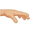 Palm Down Hand: Medium-Light Skin Tone Emoji 🫳🏼 image - Apple style
