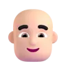 Man: Light Skin Tone, Bald Emoji 👨🏻‍🦲 image - Microsoft 3D Fluent style