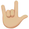 Love-You Gesture: Medium-Light Skin Tone Emoji 🤟🏼 image - Apple style