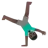Man Cartwheeling: Dark Skin Tone