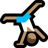 Man Cartwheeling: Medium Skin Tone Emoji 🤸🏽‍♂️ image - Microsoft Windows 10 Segoe UI Emoji style