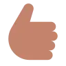 Thumbs Up: Medium Skin Tone Emoji 👍🏽 image - Tossface style