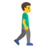 Man Walking Facing Right Emoji 🚶‍♂️‍➡️ image - Google Noto Color style