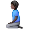 Man Kneeling: Dark Skin Tone Emoji 🧎🏿‍♂️ image - Samsung style