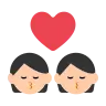 Kiss: Light Skin Tone Emoji 💏🏻 image - Tossface style