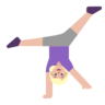Woman Cartwheeling: Medium-Light Skin Tone Emoji 🤸🏼‍♀️ image - Microsoft Classic 2D style