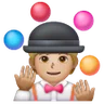 Person Juggling: Medium-Light Skin Tone Emoji 🤹🏼 image - Samsung style