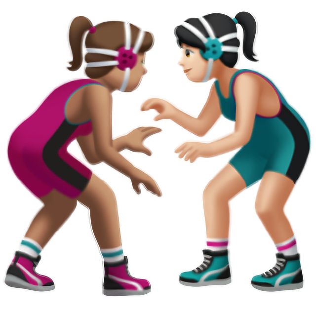 Women Wrestling: Medium Skin Tone, Light Skin Tone
