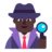 Man Detective: Dark Skin Tone