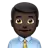Man Office Worker: Dark Skin Tone