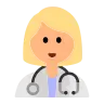 Woman Health Worker: Medium-Light Skin Tone Emoji 👩🏼‍⚕️ image - Tossface style