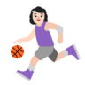 Woman Bouncing Ball: Light Skin Tone Emoji ⛹🏻‍♀️ image - Microsoft Classic 2D style