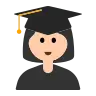 Woman Student: Light Skin Tone Emoji 👩🏻‍🎓 image - Tossface style