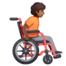 Person In Manual Wheelchair Facing Right: Medium-Dark Skin Tone Emoji 🧑🏾‍🦽‍➡️ image - Samsung style