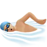 Man Swimming: Medium-Light Skin Tone Emoji 🏊🏼‍♂️ image - Apple style