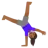Woman Cartwheeling: Medium-Dark Skin Tone