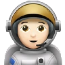 Astronaut: Light Skin Tone Emoji 🧑🏻‍🚀 image - Apple style