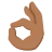 Ok Hand: Medium-Dark Skin Tone