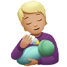 Person Feeding Baby: Medium-Light Skin Tone Emoji 🧑🏼‍🍼 image - Apple style