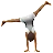 Person Cartwheeling: Medium-Dark Skin Tone
