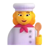 Woman Cook Emoji 👩‍🍳 image - Microsoft 3D Fluent style