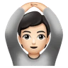 Person Gesturing Ok: Light Skin Tone Emoji 🙆🏻 image - Huawei Harmony OS style