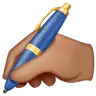 Writing Hand: Medium Skin Tone Emoji ✍🏽 image - WhatsApp style