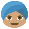 Person Wearing Turban: Medium Skin Tone Emoji 👳🏽 image - EmojiTwo style