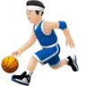 Man Bouncing Ball: Light Skin Tone Emoji ⛹🏻‍♂️ image - Apple style