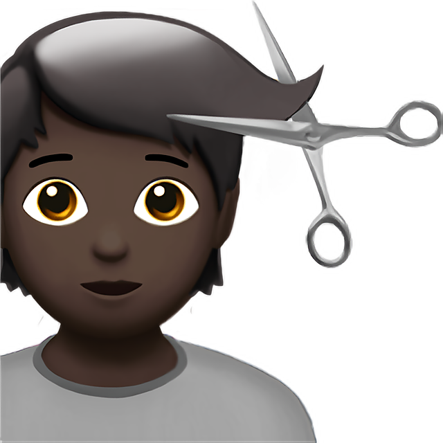 Person Getting Haircut: Dark Skin Tone